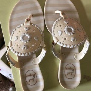 Jack Rogers Striped Georgica Jelly Sandals